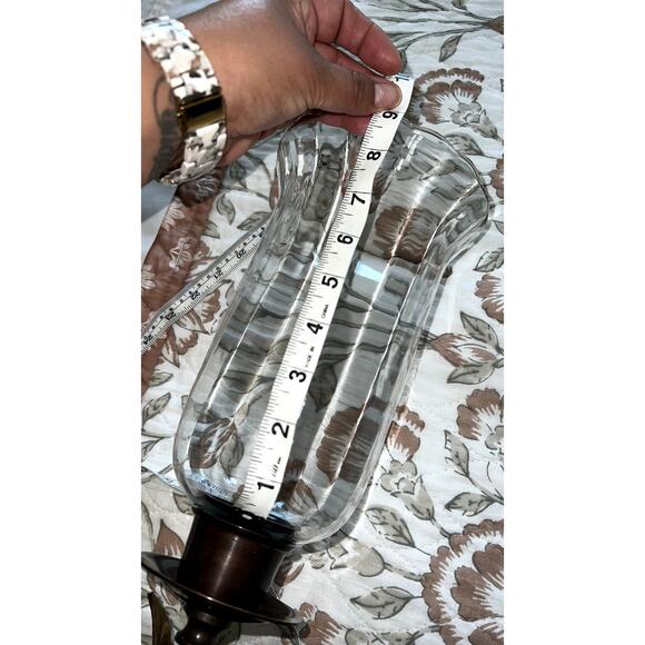 Brass Swan Wall Candle Sconce with Storm Glass 17" - Picture 7 of 16